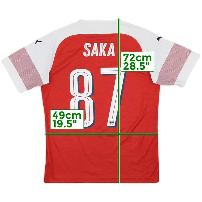 2018-19 Arsenal Home Shirt Saka #87 - 7/10 - (M)