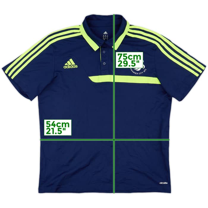 2013-14 Swansea adidas Polo Shirt - 9/10 - (M)