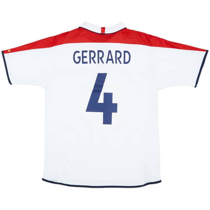 2003-05 England Home Shirt Gerrard #4 - 6/10 - (L)