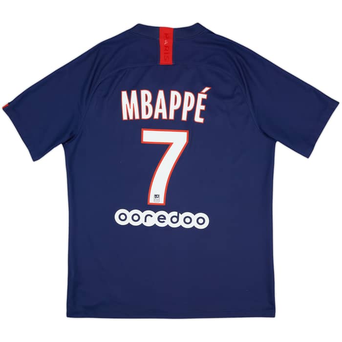2019-20 Paris Saint-Germain Home Shirt Mbappe #7 - 6/10 - (L)