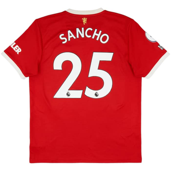 2021-22 Manchester United Home Shirt Sancho #25 - 9/10 - (L)