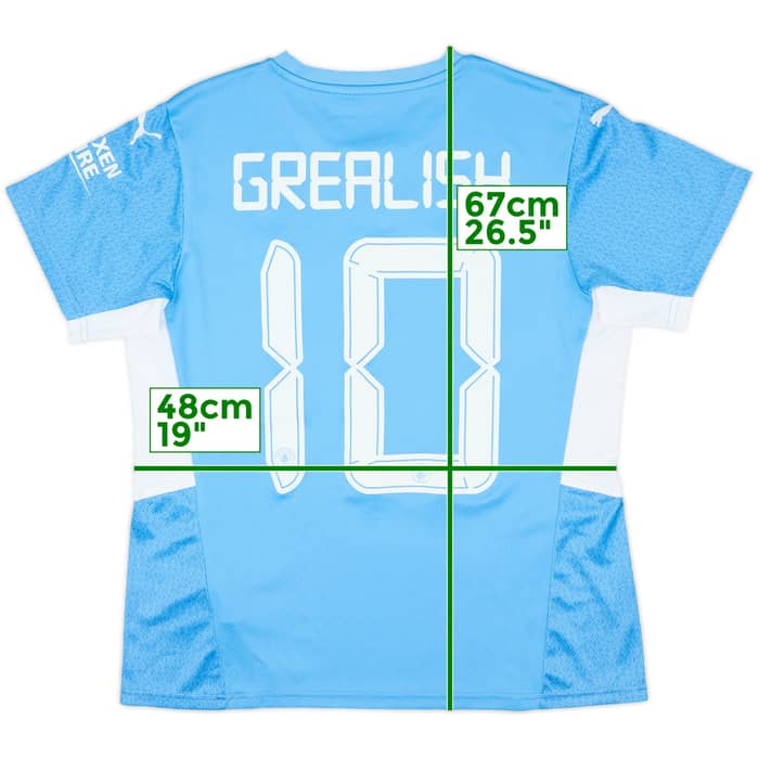 2021-22 Manchester City Home Shirt Grealish #10 - 9/10 - (Women's L)