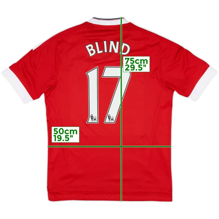 2017-18 Manchester United Home Shirt Blind #17 - 8/10 - (M)