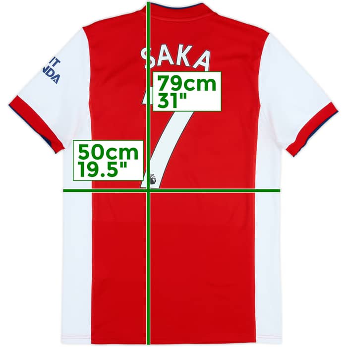 2021-22 Arsenal Home Shirt Saka #7 - 6/10 - (M)