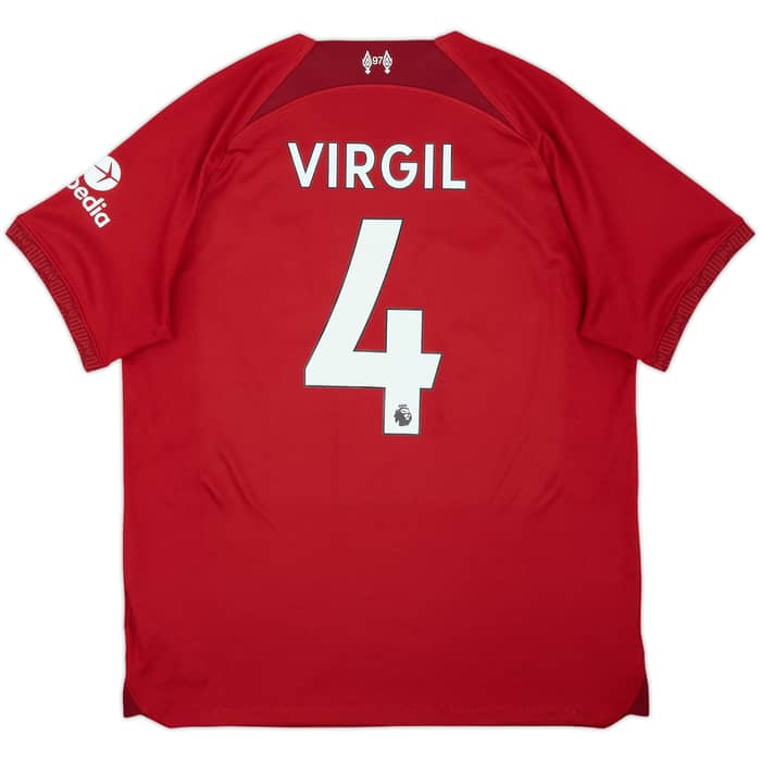 2022-23 Liverpool Home Shirt Virgil #4 - 6/10 - (L)