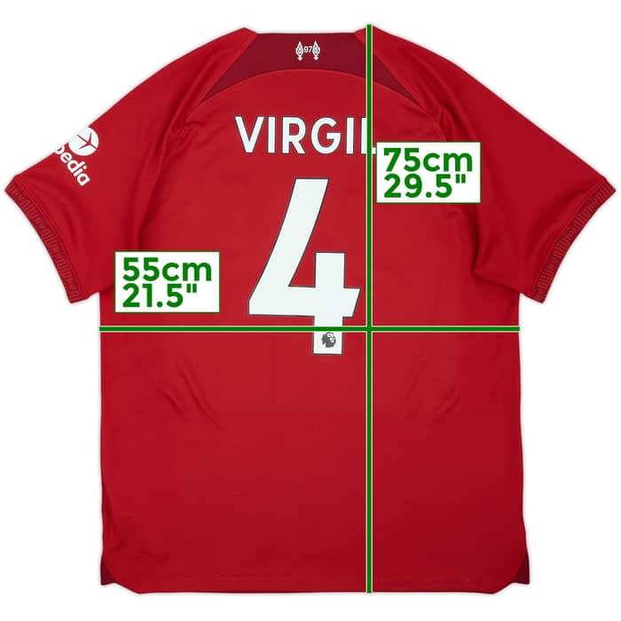 2022-23 Liverpool Home Shirt Virgil #4 - 6/10 - (L)