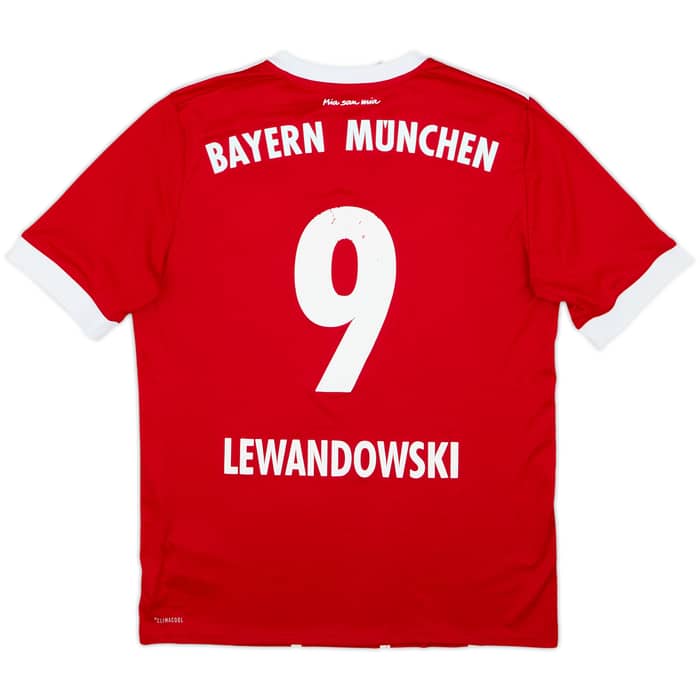 2017-18 Bayern Munich Home Shirt Lewandowski #9 - 5/10 - (15-16 Years)