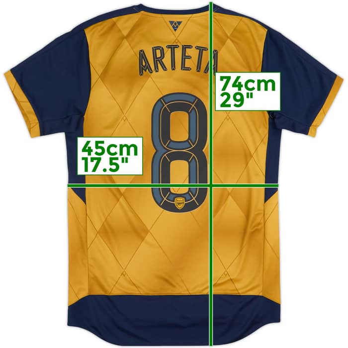 2015-16 Arsenal Away Shirt Arteta #8 - 10/10 - (S)