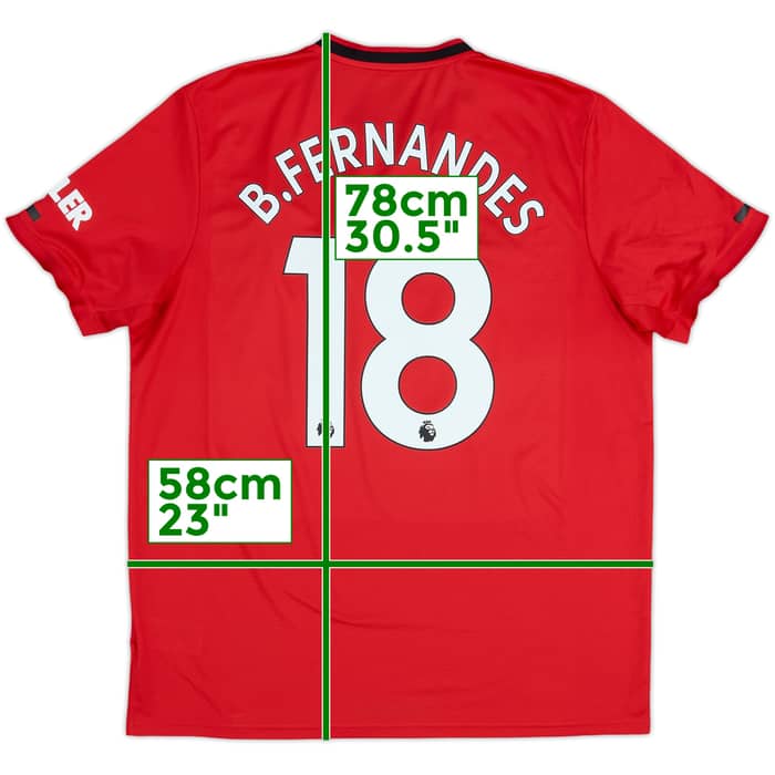 2019-20 Manchester United Home Shirt B.Fernandes #18 - 6/10 - (XL)