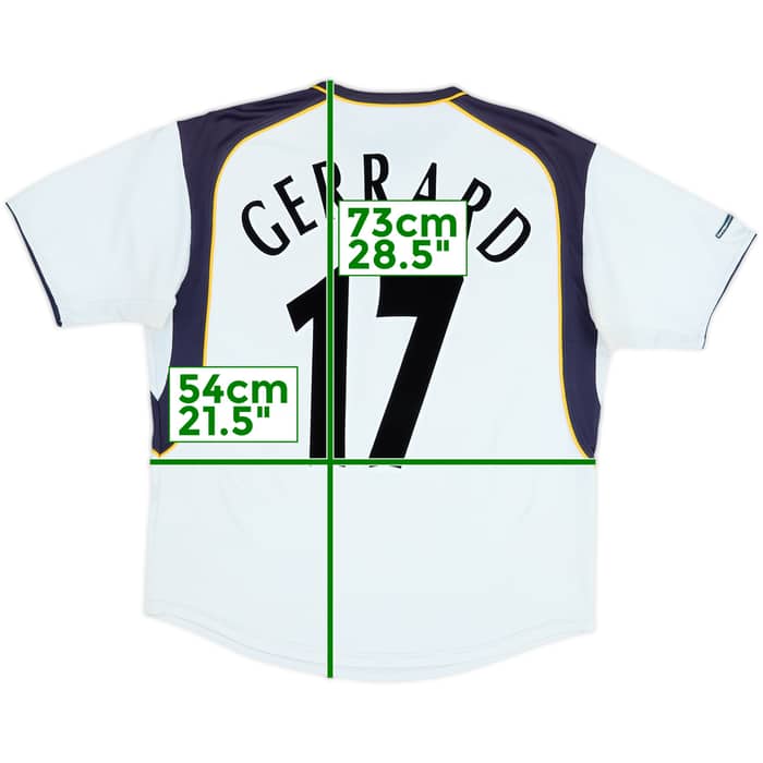 2001-03 Liverpool Camiseta De Visitante Gerrard #17 - 5/10 - (L)