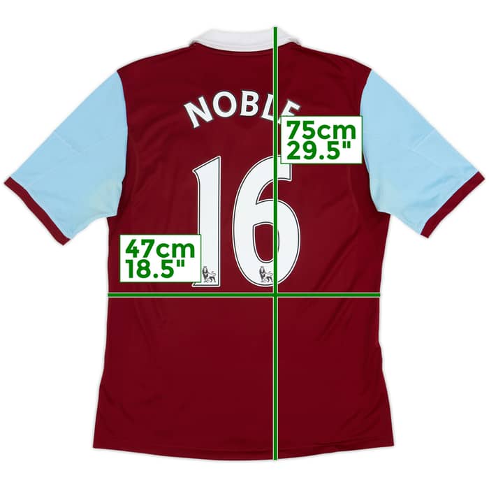 Camiseta de local del West Ham 2013-14 Noble #16 - 6/10 - (M)