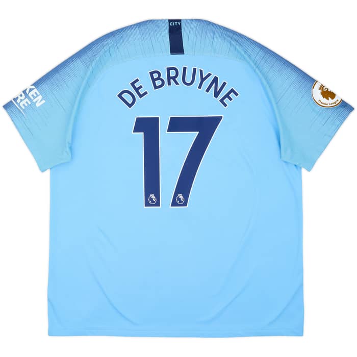 2018-19 Manchester City Home Shirt De Bruyne #17 - 6/10 - (XXL)
