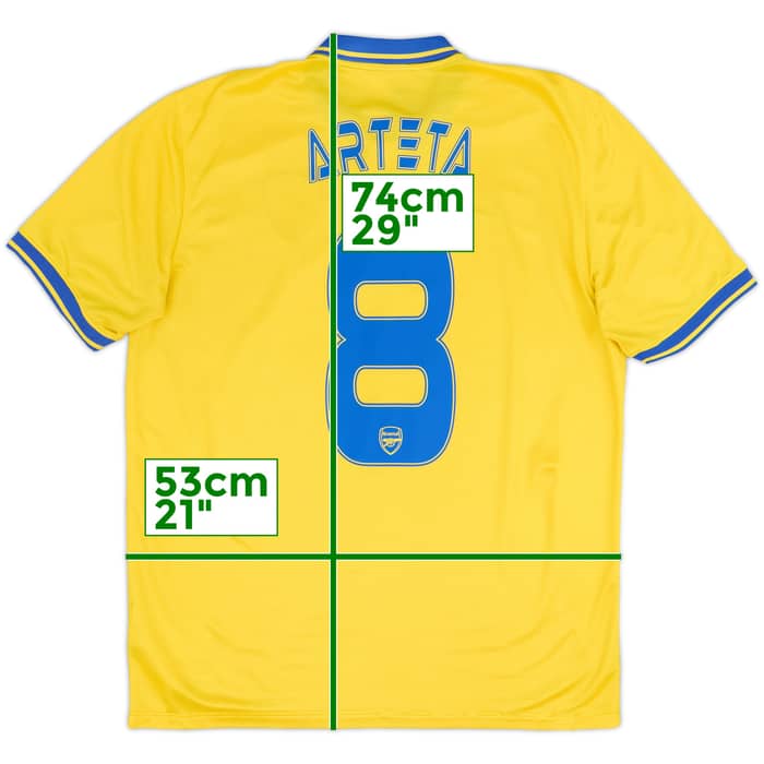 2013-14 Arsenal Away Shirt Arteta #8 - 5/10 - (L)