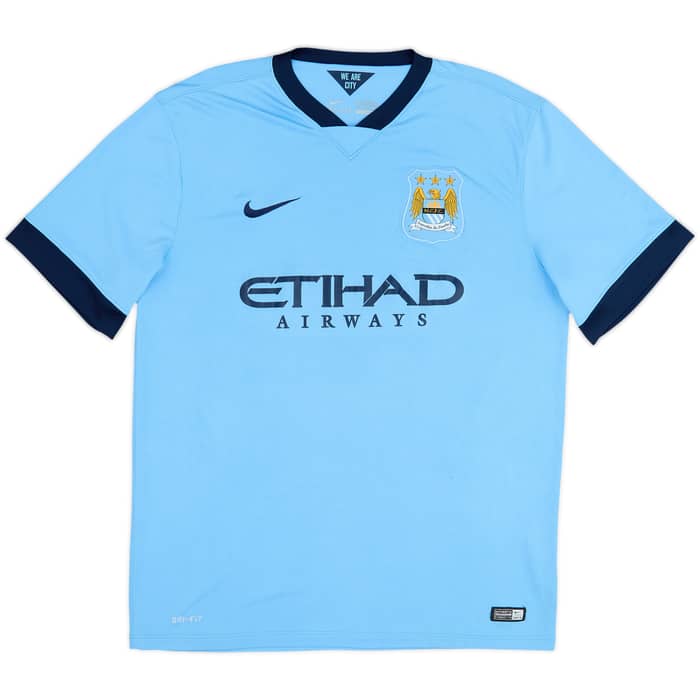 2014-15 Manchester City Home Shirt Kompany #4 - 6/10 - (XL)