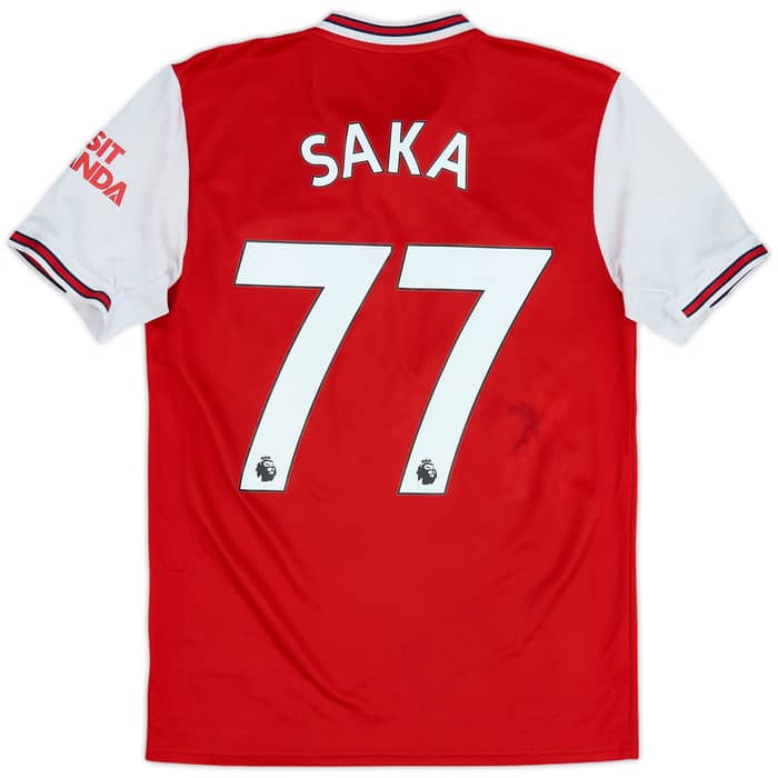 2019-20 Arsenal Home Shirt Saka #77 - 5/10 - (S)