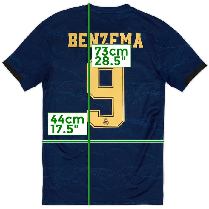 Camiseta de visitante del Real Madrid 2019-20 Benzema #9 - 8/10 - (XS)
