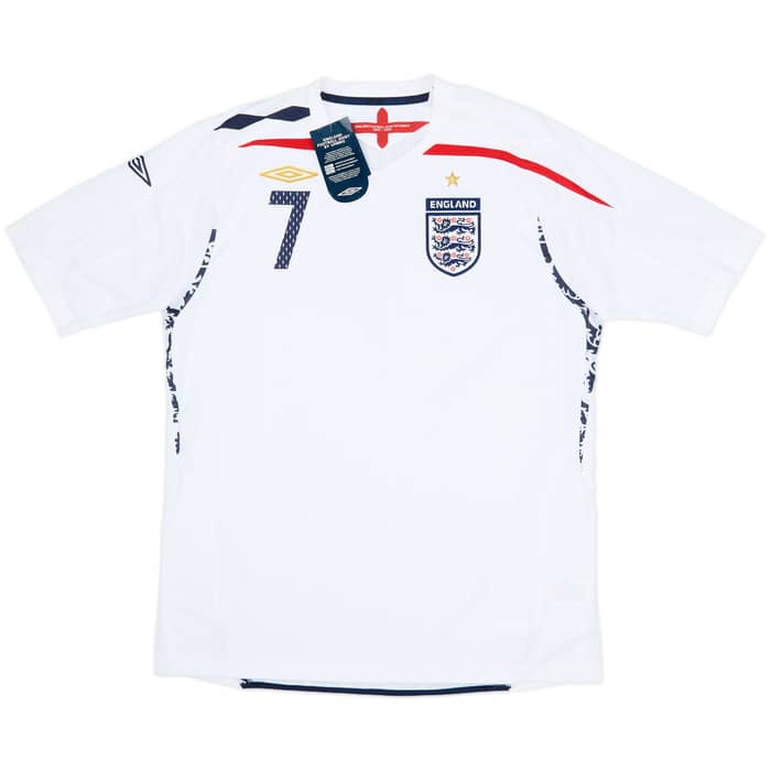 2007-09 England Home Shirt Beckham #7 (L)