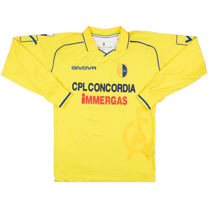 2010-11 Modena Match Issue Home L/S Shirt Colucci #19
