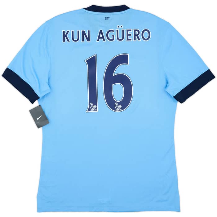 2014-15 Manchester City Authentic Home Shirt Kun Aguero #16 (XL)