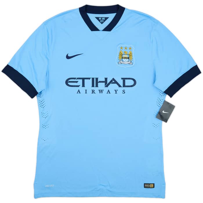 2014-15 Manchester City Authentic Home Shirt Kun Aguero #16 (XL)