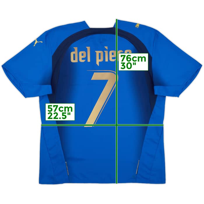 2006 Italy Home Shirt Del Piero #7 (L)