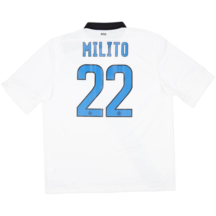 2011-12 Inter Milan Away Shirt Milito #22 (XL)