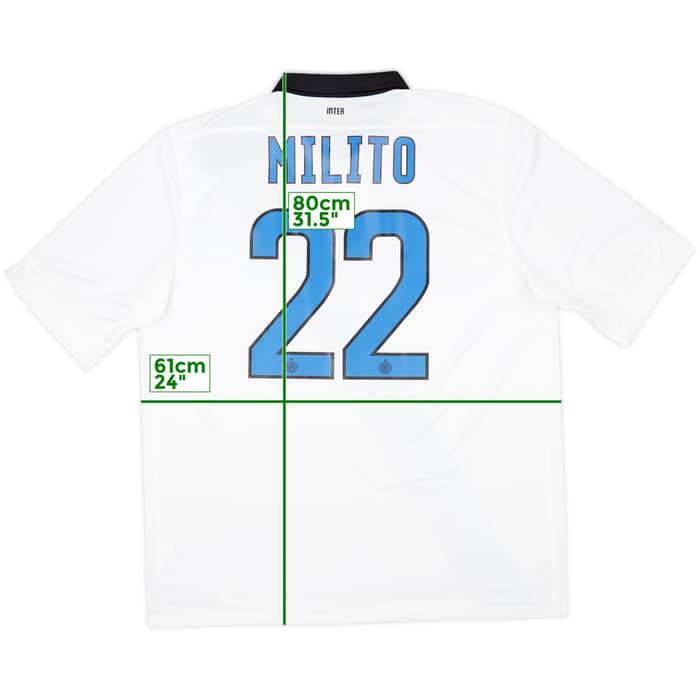2011-12 Inter Milan Away Shirt Milito #22 (XL)