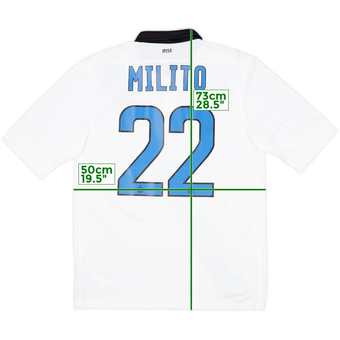2011-12 Inter Milan Away Shirt Milito #22 (M)