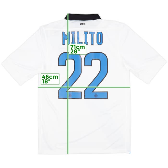 2011-12 Inter Milan Away Shirt Milito #22 (S)
