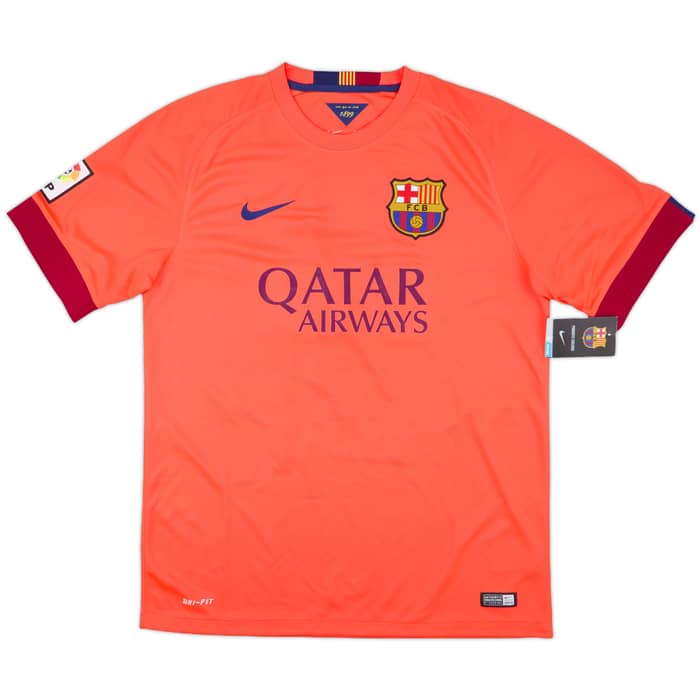 2014-15 Barcelona Away Shirt Suarez #9 (L)