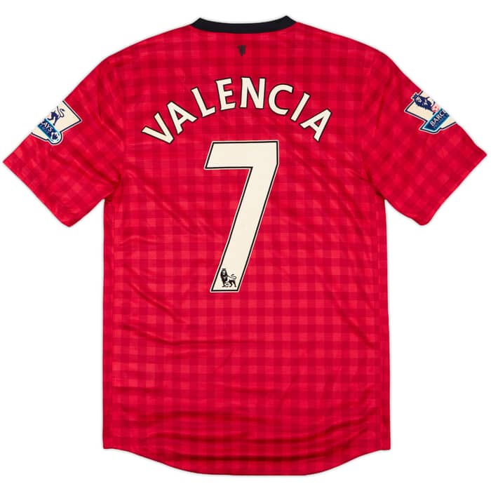 2012-13 Manchester United Home Shirt Valencia #7 (S)