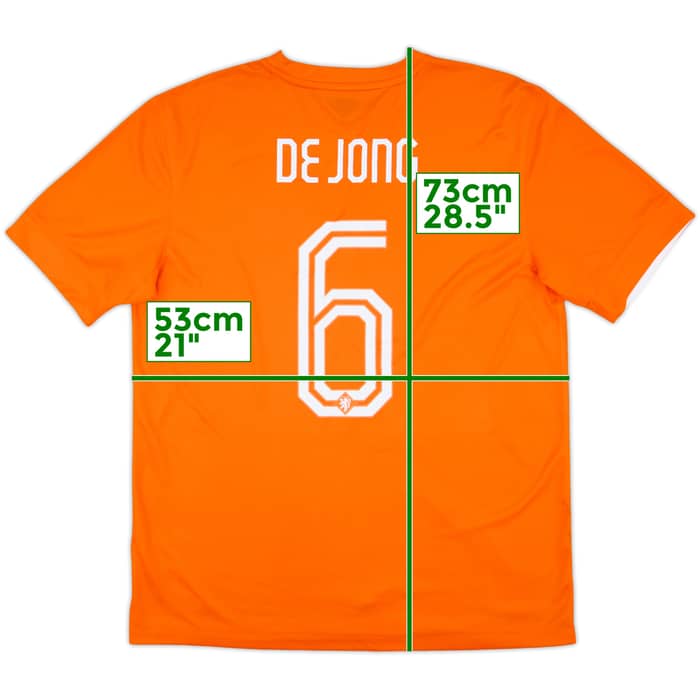 2014-15 Netherlands Home Shirt De Jong #6 (L)
