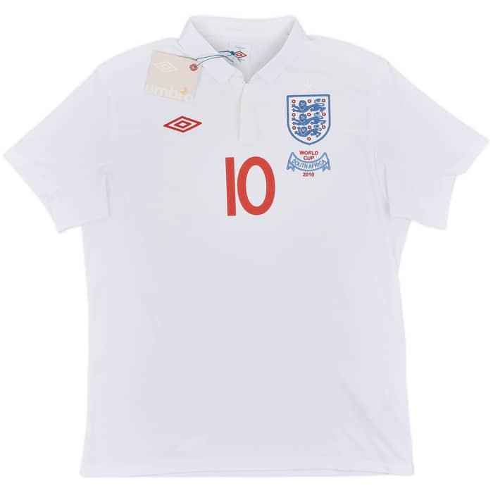 2010-11 England 'South Africa' Home Shirt Rooney #10 (L)