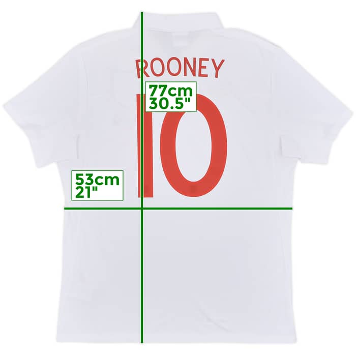 2010-11 England 'South Africa' Home Shirt Rooney #10 (L)