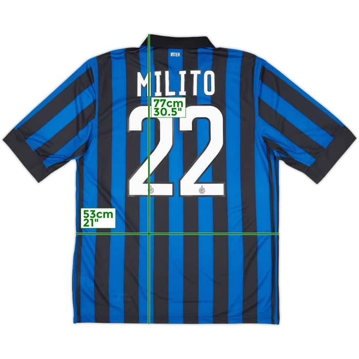 2011-12 Inter Milan Home Shirt Milito #22 (L)