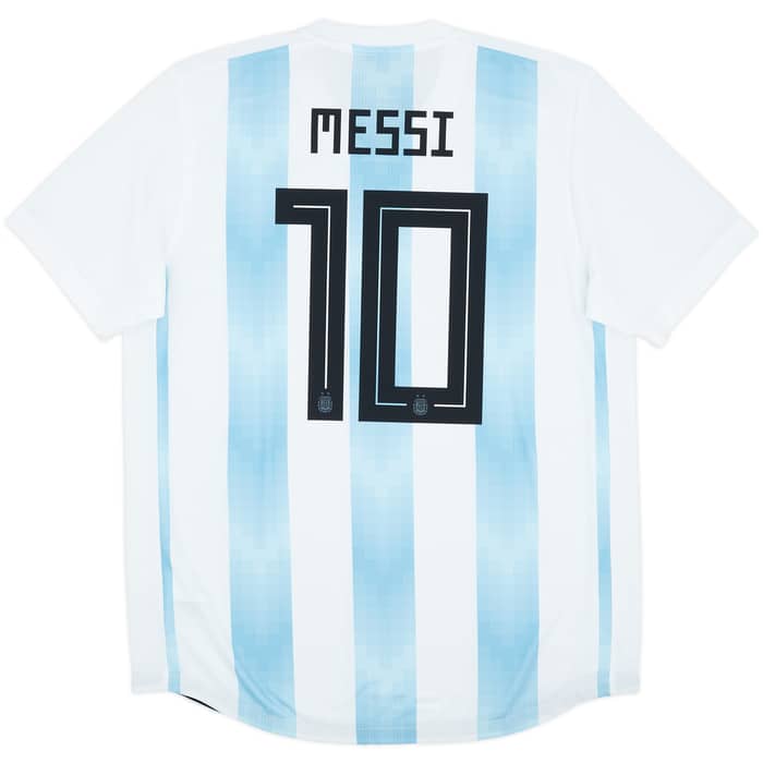 2018-19 Argentina Authentic Home Shirt Messi #10 (XL)