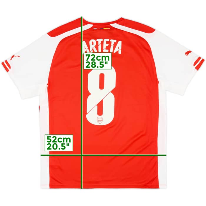 2014-15 Arsenal Home Shirt Arteta #8 (L)