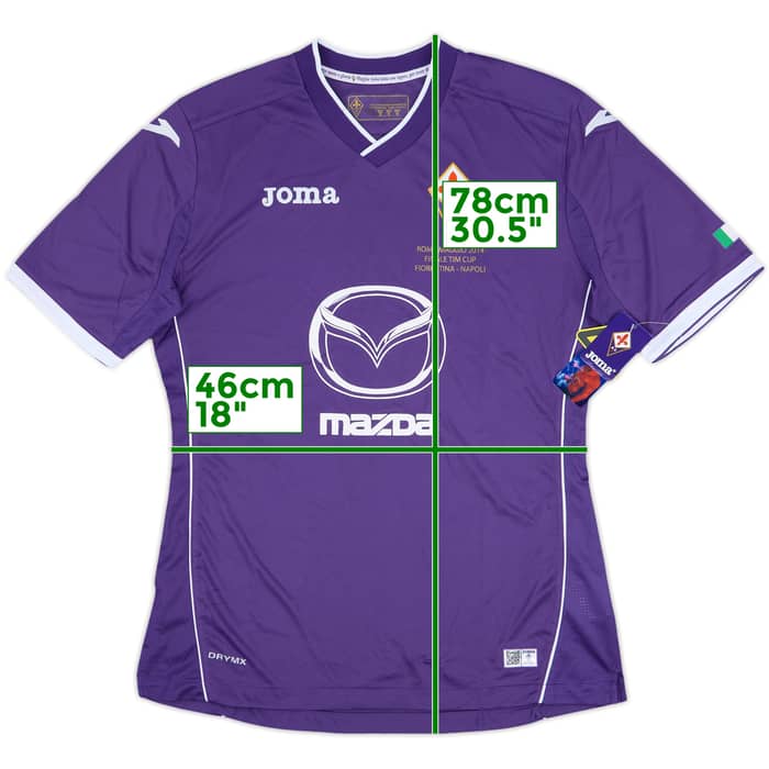 2013-14 Fiorentina 'Finale Coppa Italia' Home Shirt (M)