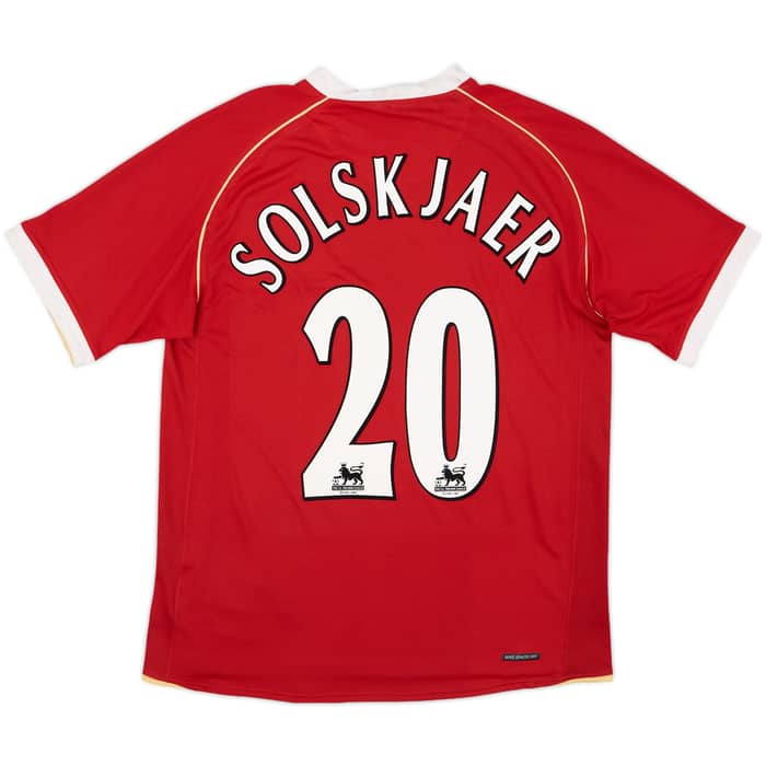 2006-07 Manchester United Home Shirt Solskjaer #20 (M)