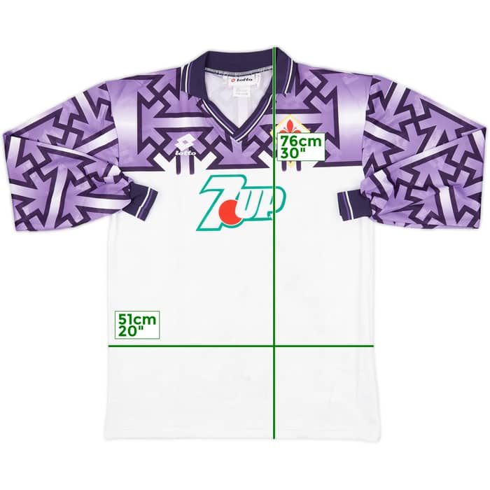 1992-93 Fiorentina Player Issue Away L/S Shirt - 6/10 - (XL)