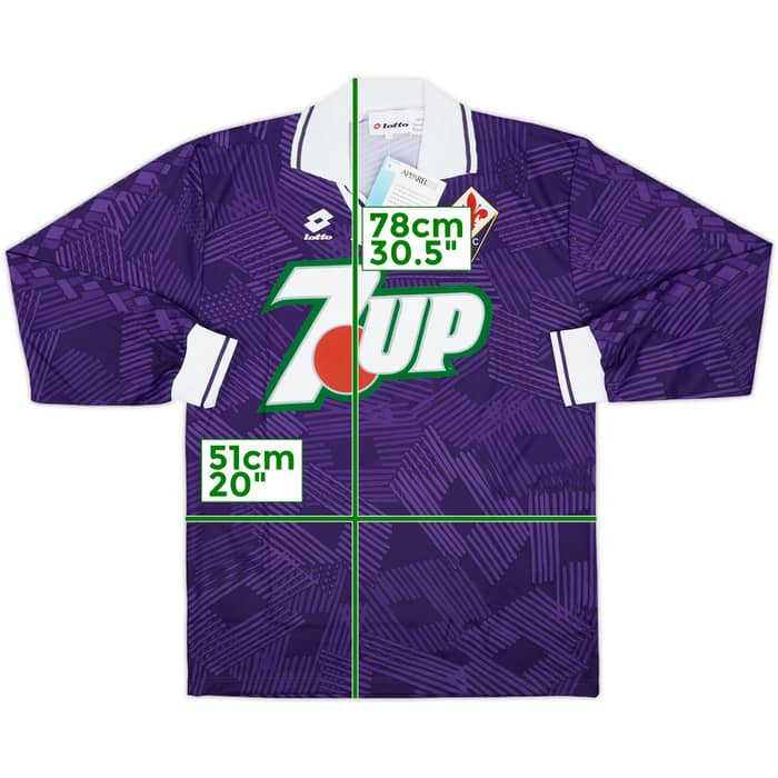 1992-93 Fiorentina Player Issue Home L/S Shirt (M)
