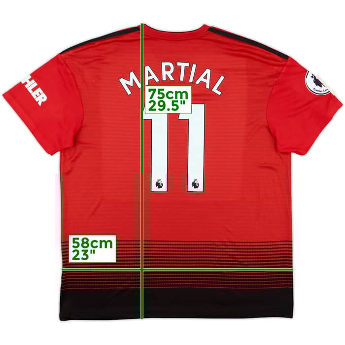 2018-19 Manchester United Home Shirt Martial #11 (XL)