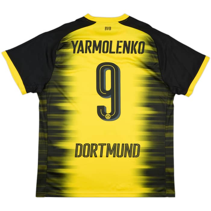 2017-18 Borussia Dortmund European Home Shirt Yarmolenko #9 (XL)