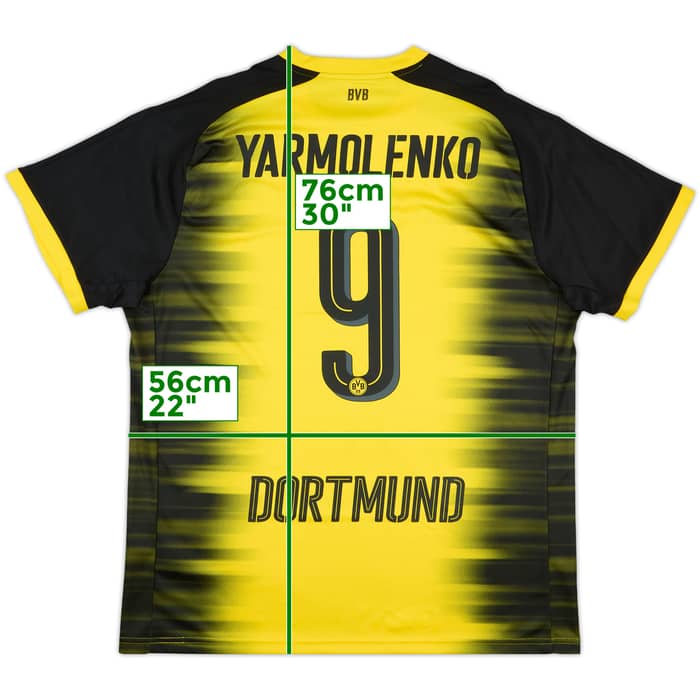 2017-18 Borussia Dortmund European Home Shirt Yarmolenko #9 (XL)