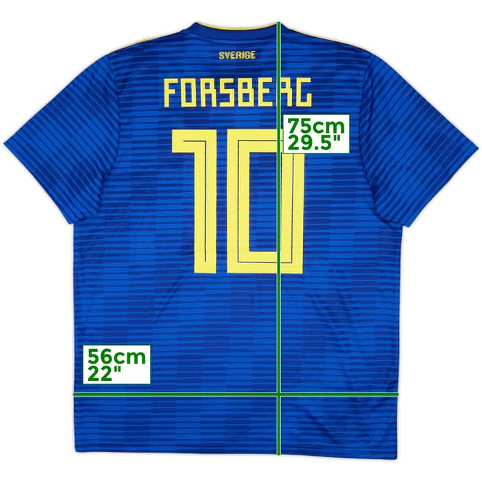 2018-20 Sweden Away Shirt Forsberg #10 - 9/10 - (XL)