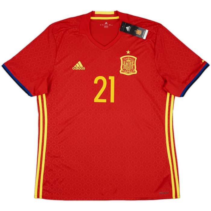 2016-17 Spain Home Shirt Silva #21 (XL)