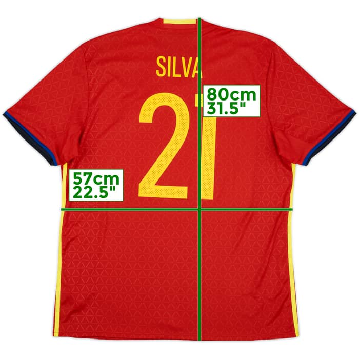 2016-17 Spain Home Shirt Silva #21 (XL)