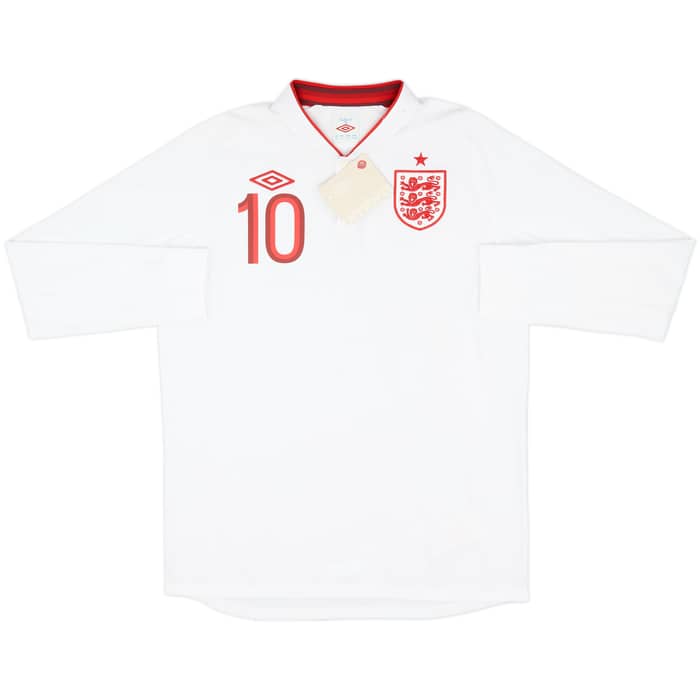 2012-13 England Home L/S Shirt Rooney #10 (L)