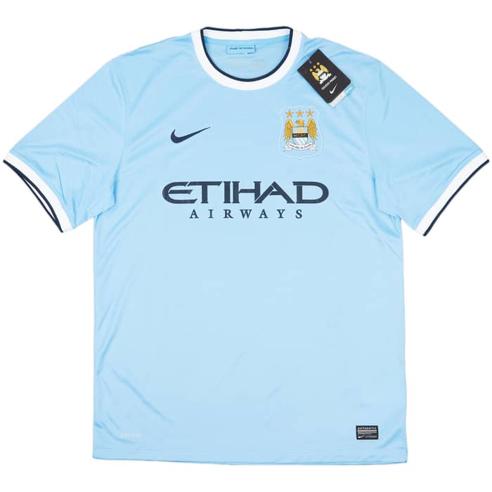 2013-14 Manchester City Home Shirt Kompany #4 (L)