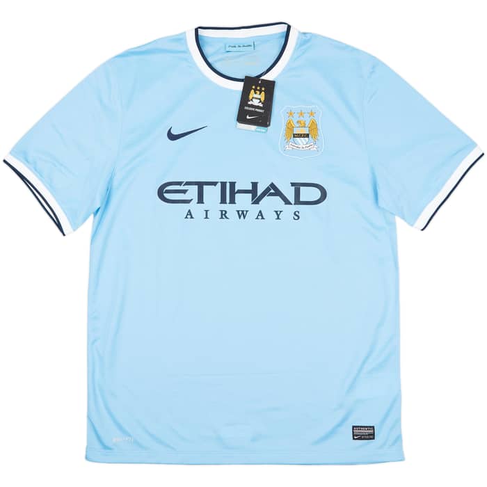 2013-14 Manchester City Home Shirt Kompany #4 (L)